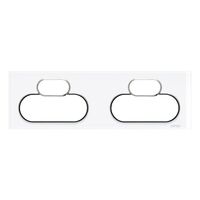 Saturn Series, Cover Socket Outlet, Quad switched, Horizontal - Pure White