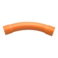 Clipsal - Cable Management, Conduit Bend, Large Sweep, 45Deg, PVC, 125mm - Electric Orange