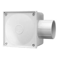 Clipsal - Cable Management, Junction Box, Square, PVC50mm Entries, 1 Way - Grey