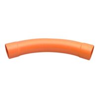 Clipsal - Cable Management, Conduit Bend, Large Sweep, 45Deg, PVC, 40mm - Electric Orange