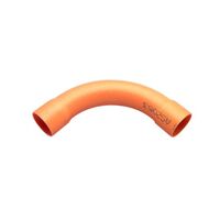 Clipsal - Cable Management, Elbow Bend, Solid, PVC, 63mm - Electric Orange