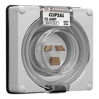Clipsal - 56 Series, Socket Appliance Inlet, Ip56 3 PIN Less Enclosure - Grey