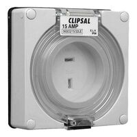 Clipsal - 56 Series, Socket Outlet, Surface 32V 15A Less Enclosure - Grey