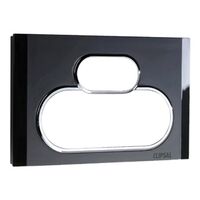Saturn Series, Cover Socket Outlet, Twin switched, Horizontal - Espresso Black