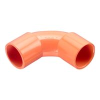 Clipsal - Cable Management, Elbow, Solid, PVC, 25mm - Electric Orange