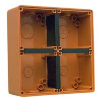 Clipsal - 56 Series, Mounting Back Box, 4 Gang, Vertical Socket Mounting - Resistant Orange