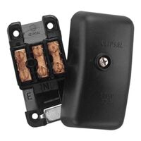 Clipsal - General Accessories, Junction Box, Miniature, with Cover and Three x Two Screw Terminal - Black