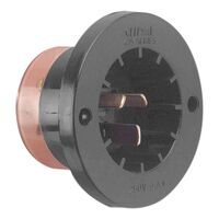 Standard Series, Socket Inlet, 3 PIN, 15A, 250V, Back Terminal Cover - Black