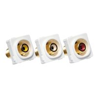 Clipsal Actassi, Audio Visual Socket Mechanism, for Audio and Composite Video - White Electric