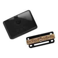 Clipsal - Max 4, Mini Neutral link, 100 A 500 V 12 hole with cover Black