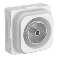 Clipsal Iconic, TV Antenna Socket, F-Type, Rear - Translucent
