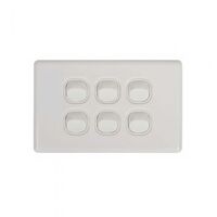 SW6 - 6 Gang 16A Switch Horizontal - SW6 - SW6