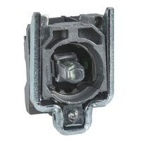 Harmony XB4, Light block with body fixing collar, metal, red, integral LED, 24V AC DC, 1NO+1NC