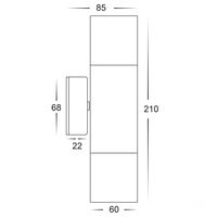 Tivah Solid Copper TRI Colour Up & Down Wall Pillar Lights