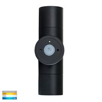 Tivah Black TRI Colour Up & Down Wall Pillar Lights