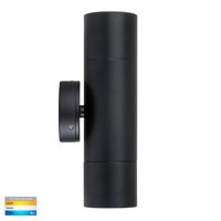 Tivah Black TRI Colour Up & Down Wall Pillar Lights
