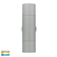 Tivah Silver TRI Colour Up & Down Wall Pillar Lights
