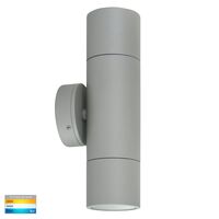 Tivah Silver TRI Colour Up & Down Wall Pillar Lights