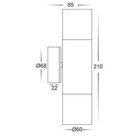Tivah Solid Brass TRI Colour Up & Down Wall Pillar Lights