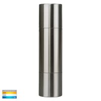 Piaz Stainless Steel TRI Colour Up & Down Wall Pillar Lights