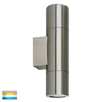 Piaz Stainless Steel TRI Colour Up & Down Wall Pillar Lights