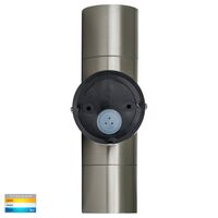 Fortis Stainless Steel TRI Colour Up & Down Wall Pillar Lights