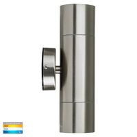 Fortis Stainless Steel TRI Colour Up & Down Wall Pillar Lights