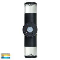 Highlite Black TRI Colour Up & Down Wall Pillar Lights