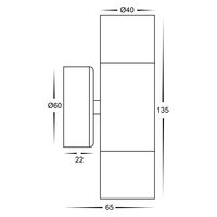 Mini Tivah 316 Stainless Steel Up & Down Wall Pillar Lights