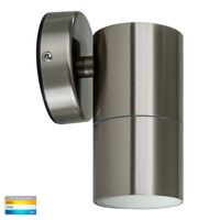 Fortis Stainless Steel TRI Colour Fixed Down LED Wall Pillar Light