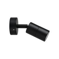 Mini Tivah Aluminium Black Single Adjustable Wall Pillar Lights