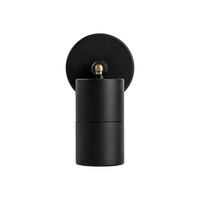 Mini Tivah Aluminium Black Single Adjustable Wall Pillar Lights