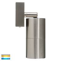 Piaz Stainless Steel TRI Colour Single Adjustable LED Wall Pillar Light