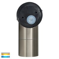 Fortis Stainless Steel TRI Colour Single Adjustable LED Wall Pillar Light