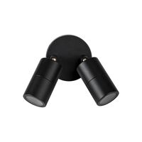 Mini Tivah Aluminium Black Double Adjustable Wall Pillar Lights