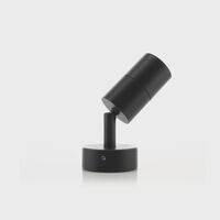 Mini Tivah Aluminium Black Single Adjustable Wall Pillar Lights