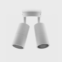 Tivah White TRI Colour Double Adjustable Wall Pillar Lights