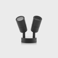 Mini Tivah Aluminium Black Double Adjustable Wall Pillar Lights