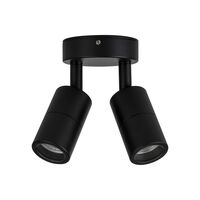 Mini Tivah Aluminium Black Double Adjustable Wall Pillar Lights