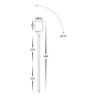 Pointe 316 Stainless Steel Black TRI Colour LED Garden Spike Light