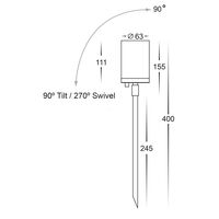 Eden 316 Stainless Steel TRI Colour LED Garden Spike Light