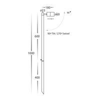 Tivah 316 Stainless Steel TRI Colour Single Adjustable LED Bollard Spike Light
