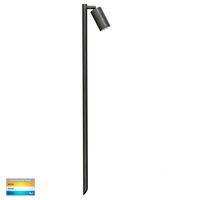 Tivah Antique Brass TRI Colour Single Adjustable LED Bollard Spike Light