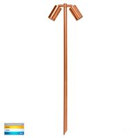 Tivah Solid Copper TRI Colour Double Adjustable LED Bollard Spike Light