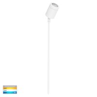 Pointe White TRI Colour LED Garden Spike Light