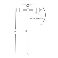 Mini Tivah Black MR11 Double Adjustable LED Bollard Spike Light