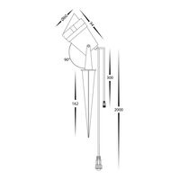 Spitze Black 3w RGBCW LED Garden Spike Light