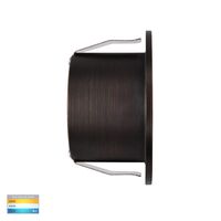 Mini Reces Antique Brass Round TRI Colour Recessed LED Step Light