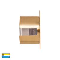 Mini Reces Brass Round TRI Colour Recessed LED Step Light