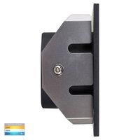 Reces Black Square TRI Colour Recessed LED Step Light
